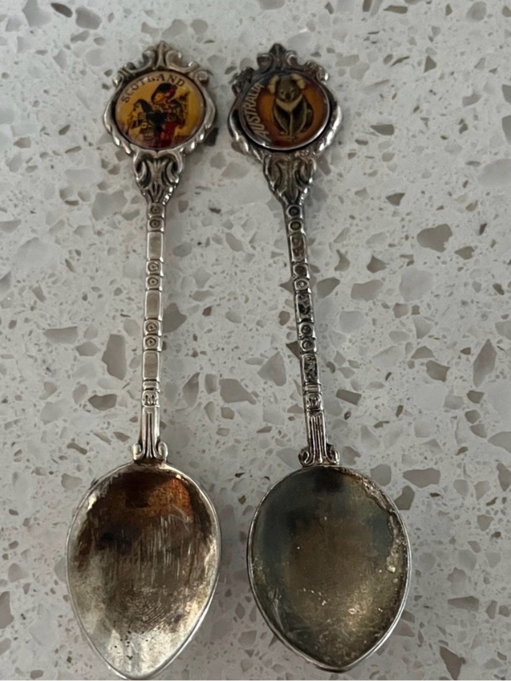 Decorative Souvenir Silver-Tone Collectible Spoons – Scotland & Australia